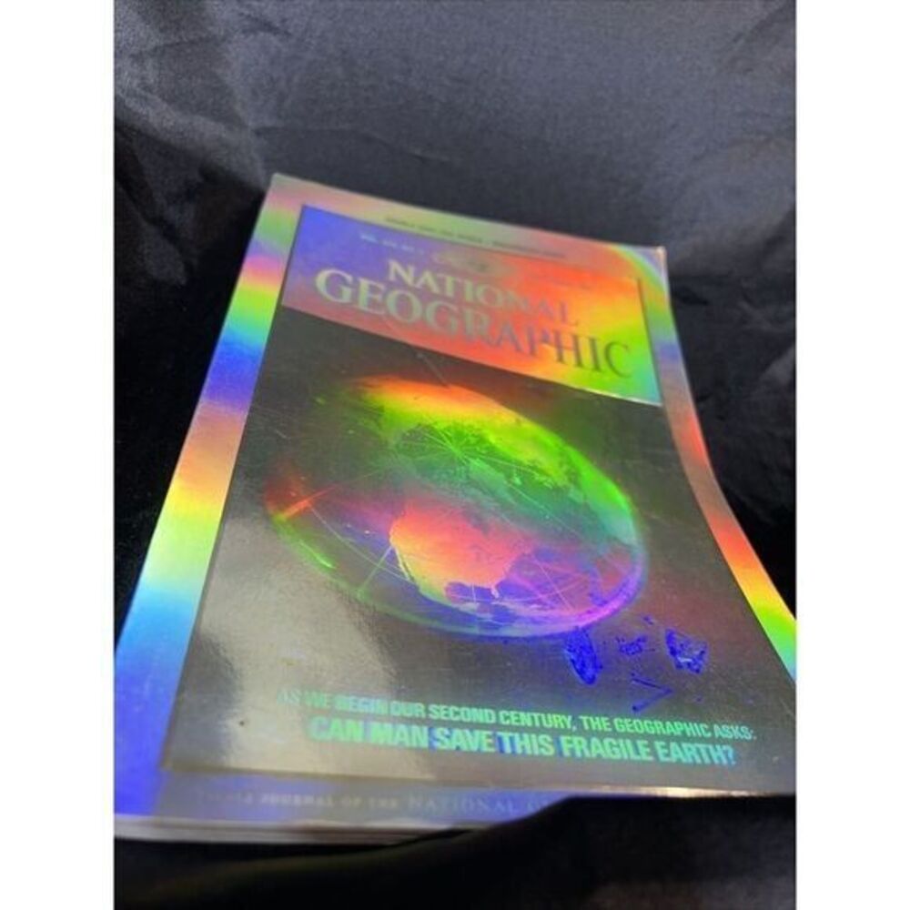 December 1988 National Geographic HOLOGRAM EARTH  /‎ MCDONALD'S AD Front/Back